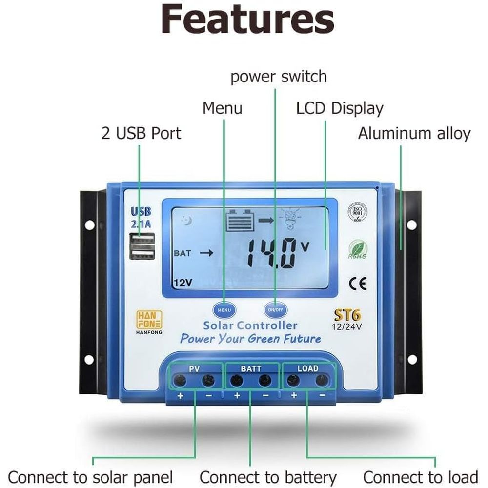 60A Solar Charge Controller 12 - Charge Controller Solar recension och pris