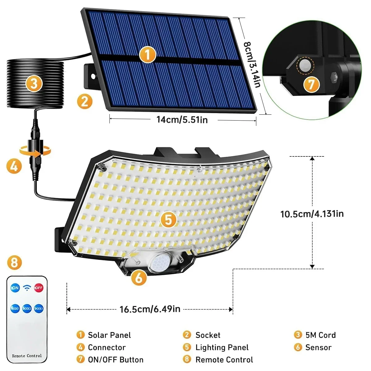234LED Solar Outdoor Lights Mo - Solar Lamp recension och pris