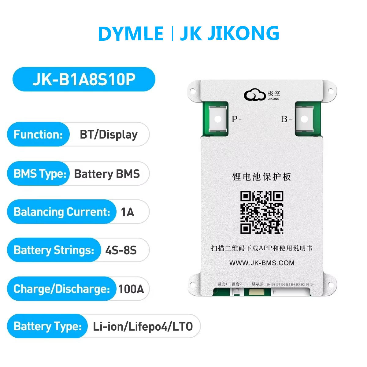 JK JIKONG B1A8S10P Smart Activ - Lithium Battery 12V recension och pris